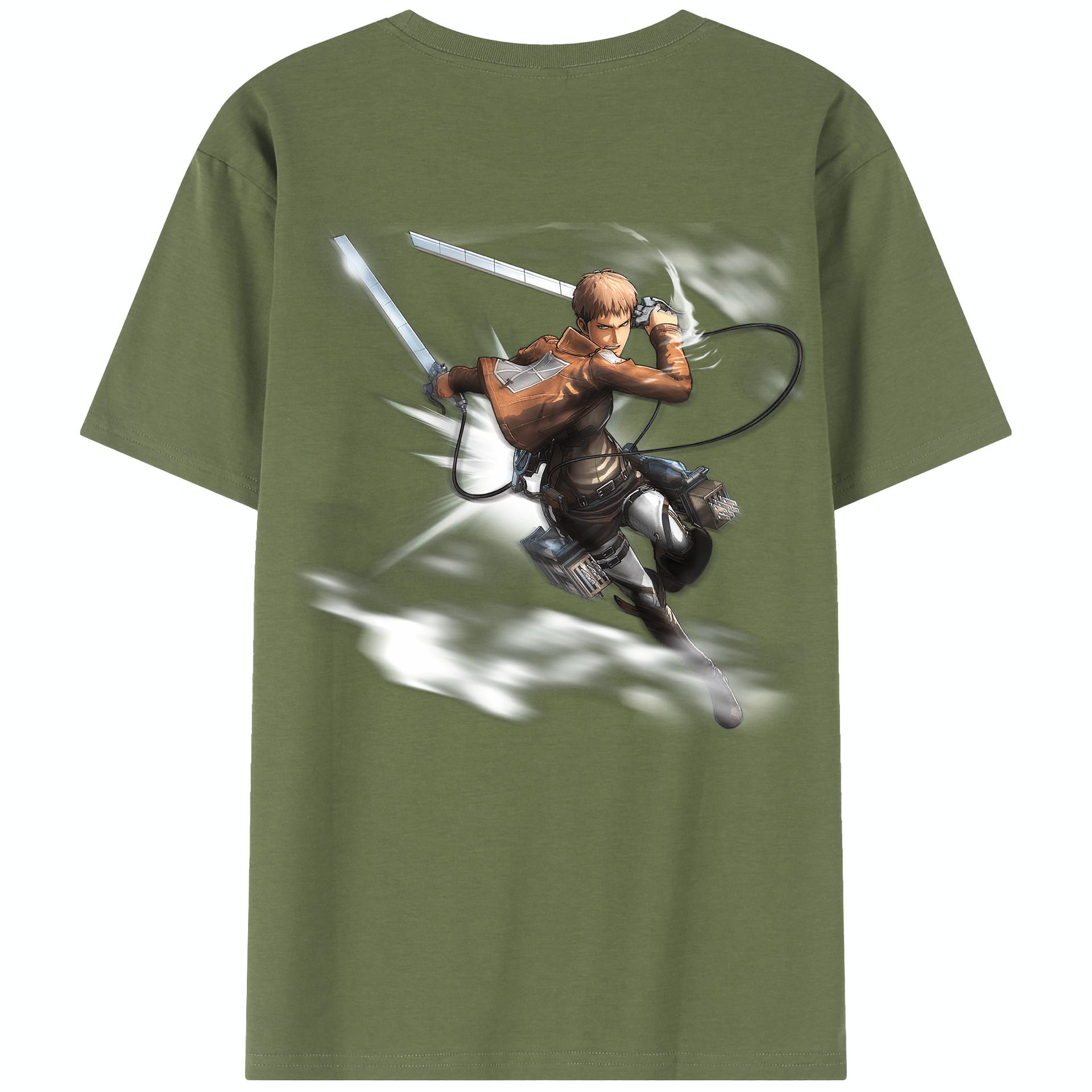 （画像用） 進撃の巨人 ジャン・キルシュタイン Attack on Titan Jean Kirstein 綿100％半袖Tシャツ（背面プリント）